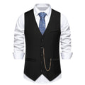 Solid Color Wedding Banquet V-neck Men's Suit Vest