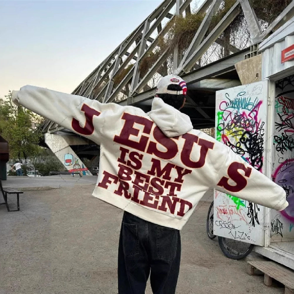 Autumn And Winter Letter Printed Hoodie