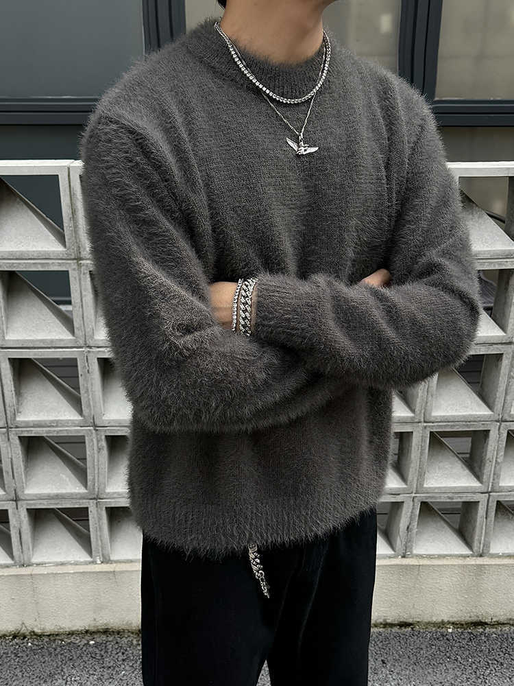 Retro Mink-like Knitted Long-sleeved sweater