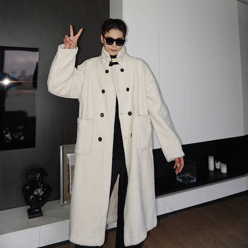 Double Row Button Cashmere Versatile coat