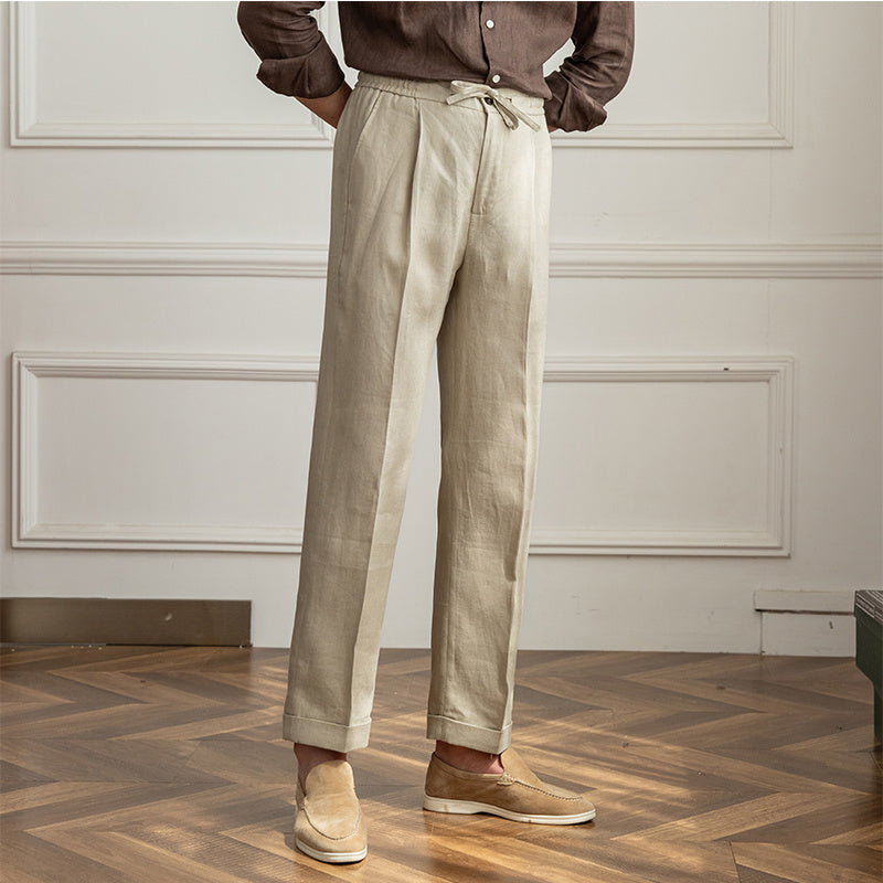 Casual Thin Tethered Linen Pants