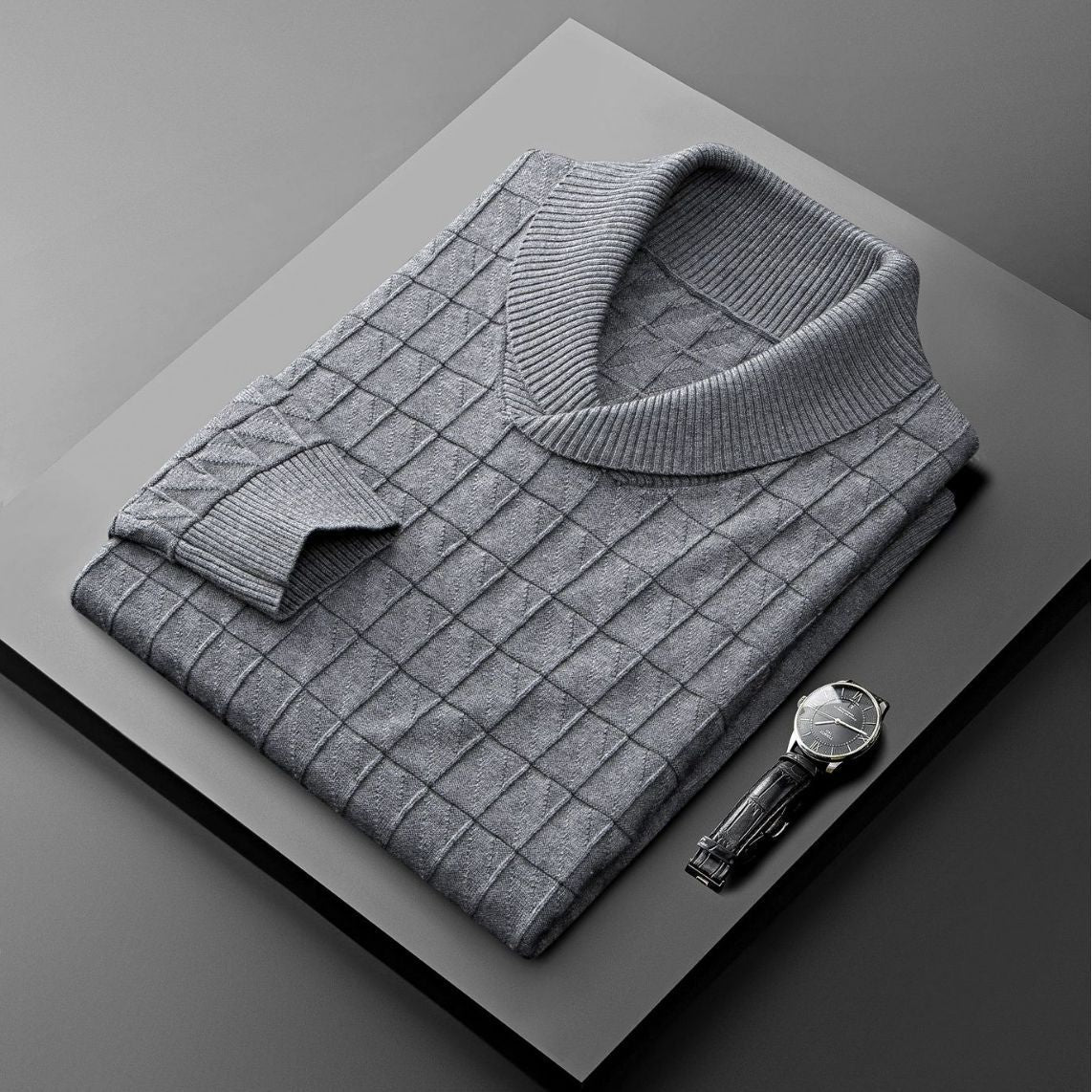 Men's Warm V-neck Sweater