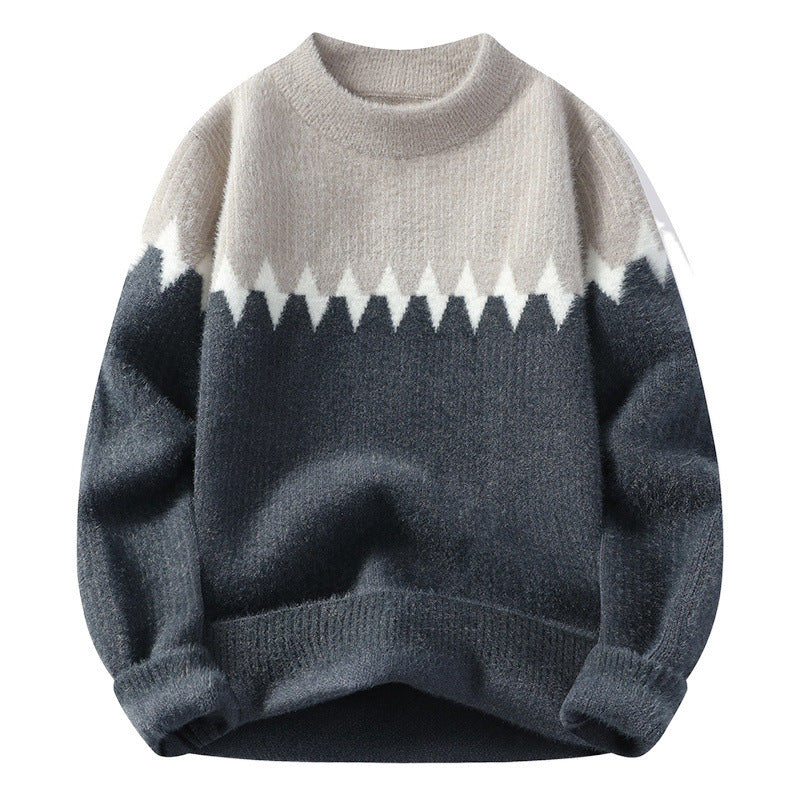Autumn And Winter Round Neck Men's Knitwear