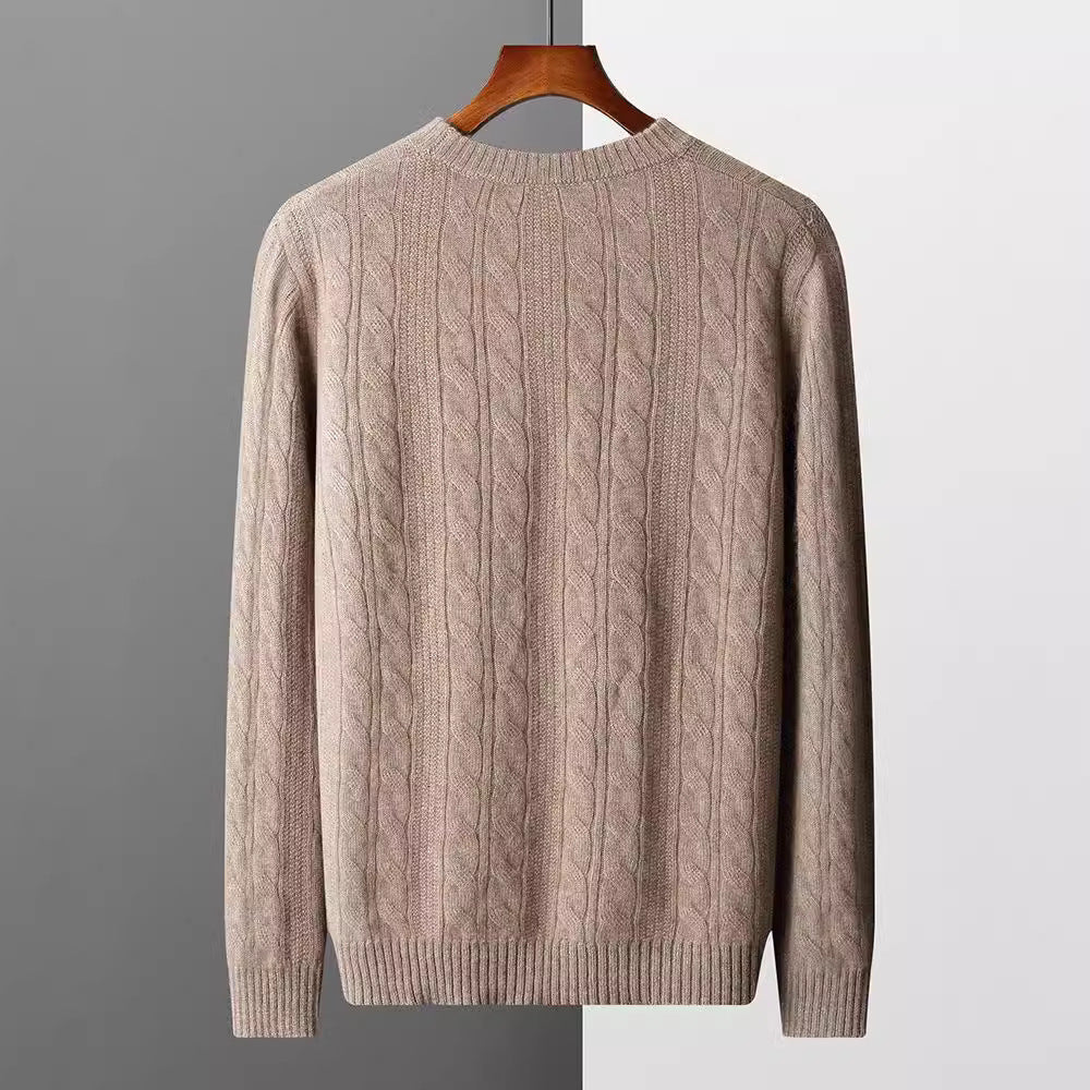 Round Neck Cashmere Sweater Men