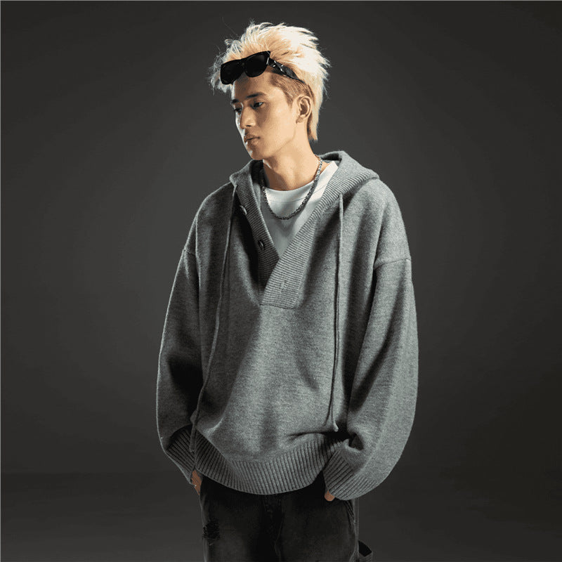 Idle Style Solid Color Hooded Sweater