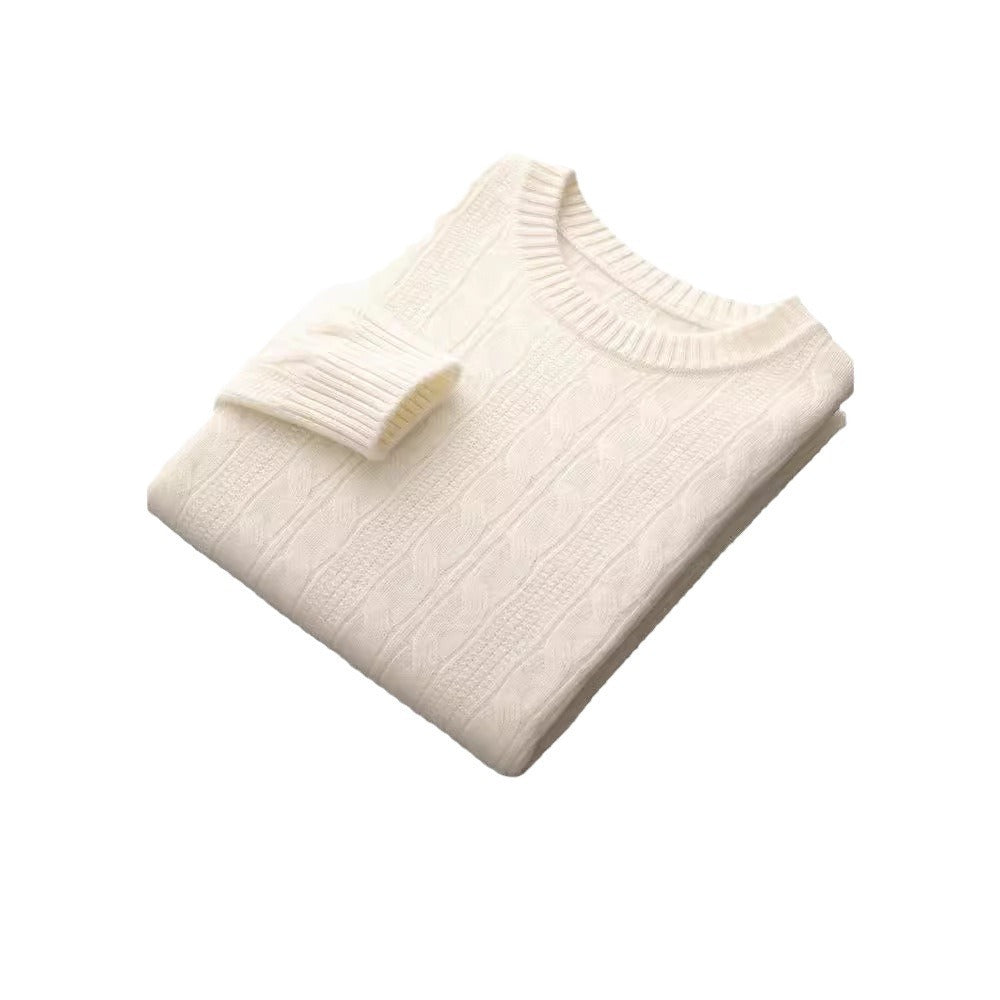 Round Neck Cashmere Sweater Men