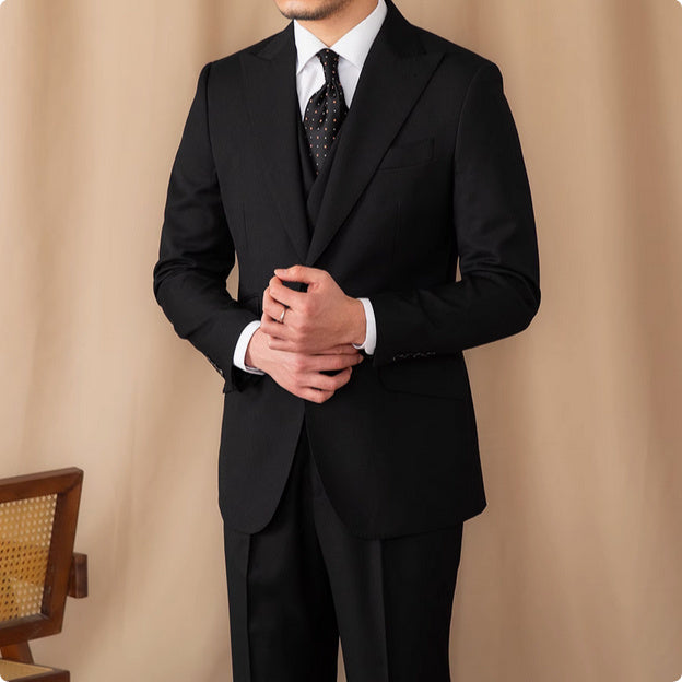 Three-piece Business Pure Color Wool suit
