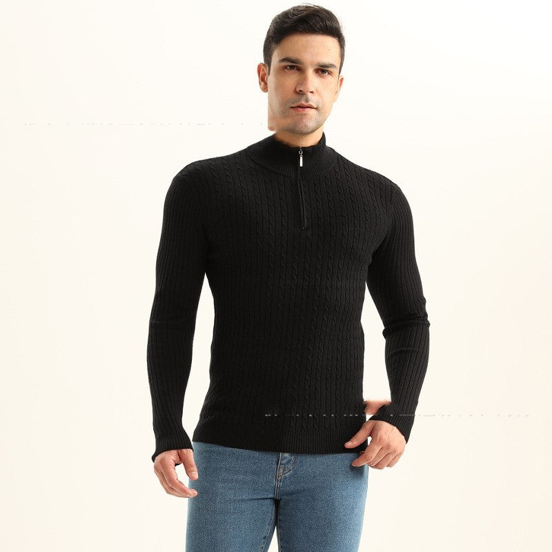 European And American Style Men's Knitwear Coat