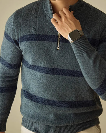 High-end Stripe Warm Knitwear sweater