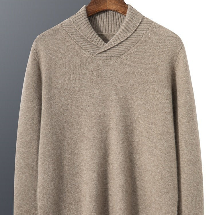 Autumn And Winter Cashmere Lapel Sweater