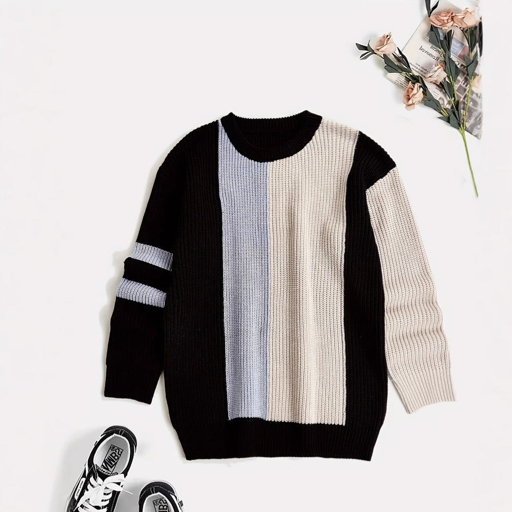 Round Neck Pullover Men's Sweater