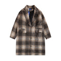 Checked Woolen Coat Men