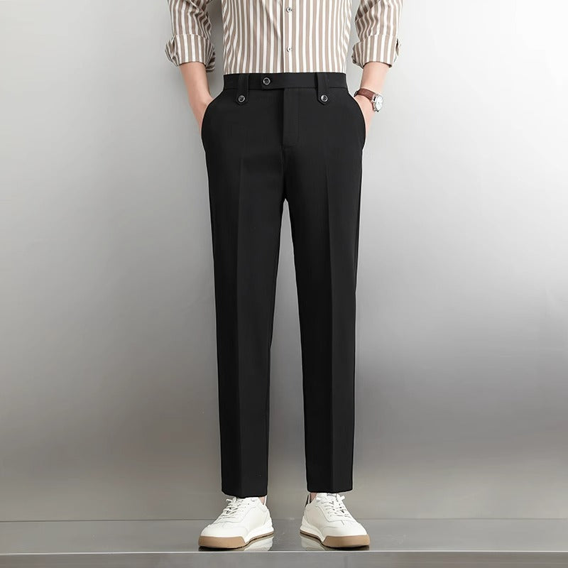 Men's Loose Straight Business Trousers