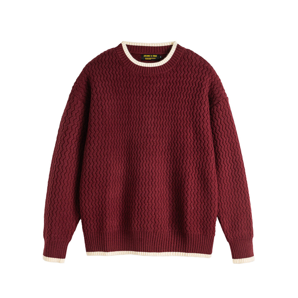 Color-block Crew Neck Sweater Men