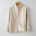 Men's Cotton And Linen Casual Long Sleeve Shirt