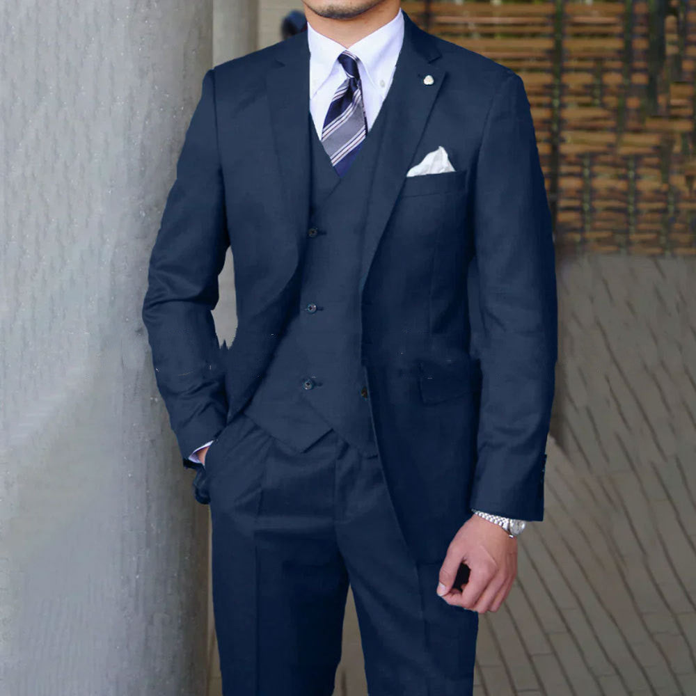 Men's Fashion Casual Slim Three Piece Suit