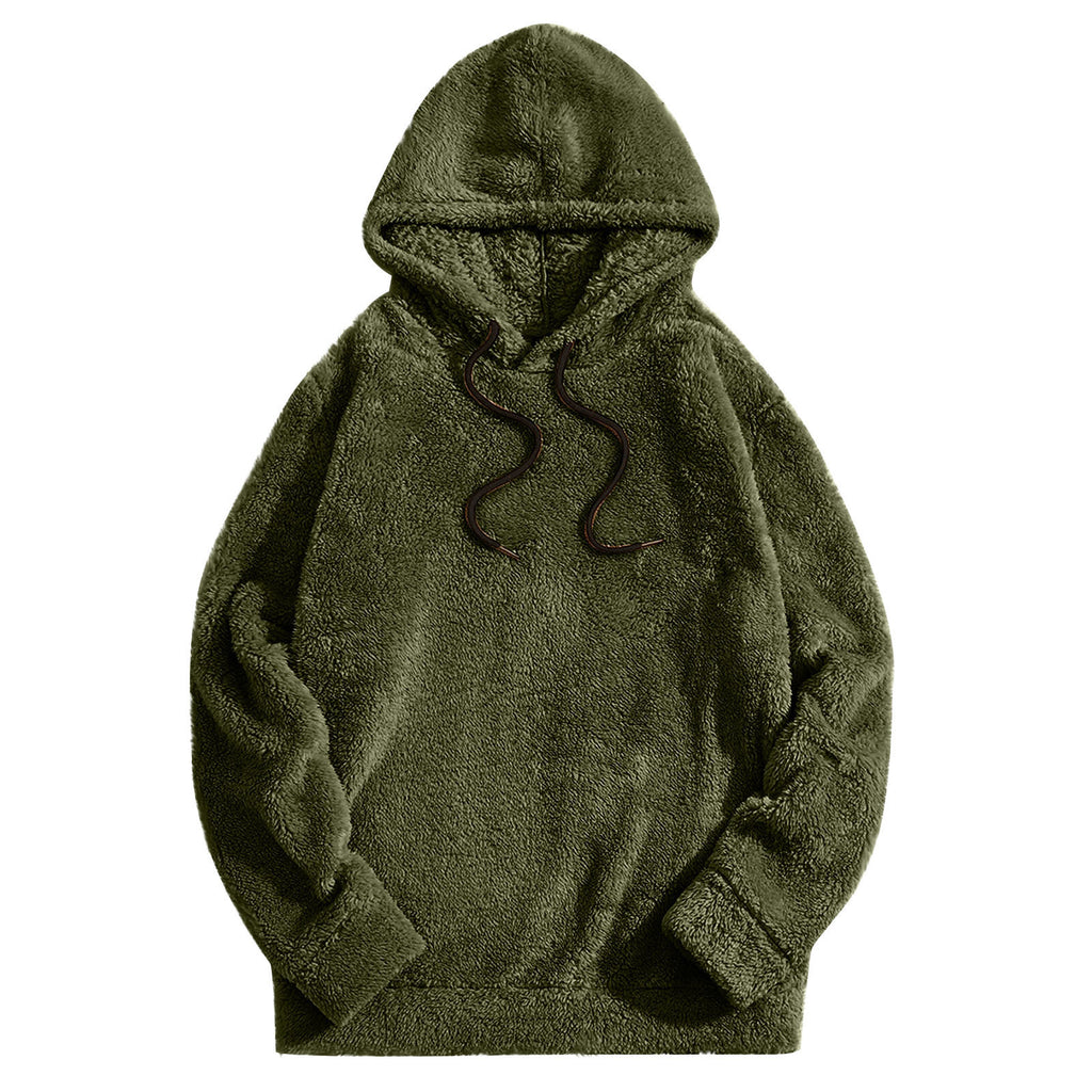 Autumn And Winter Thickening Double-sided Velvet Casual Hooded Sweater
