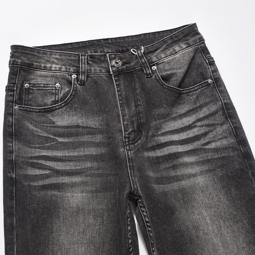 Washed Wear-white Jeans For Men