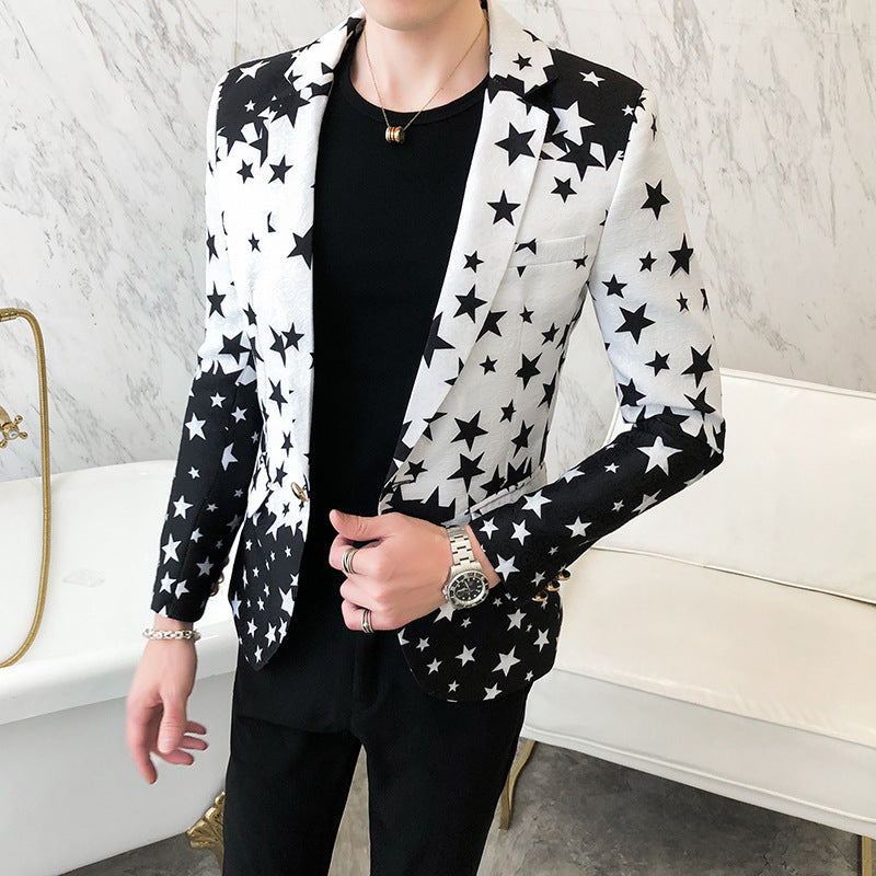 Printed Small Suit Long Sleeve Jacket