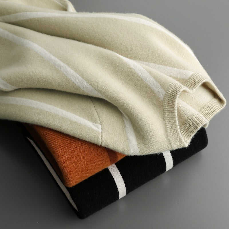 Men's Round Neck Autumn And Winter Thickening Knitted Sweater