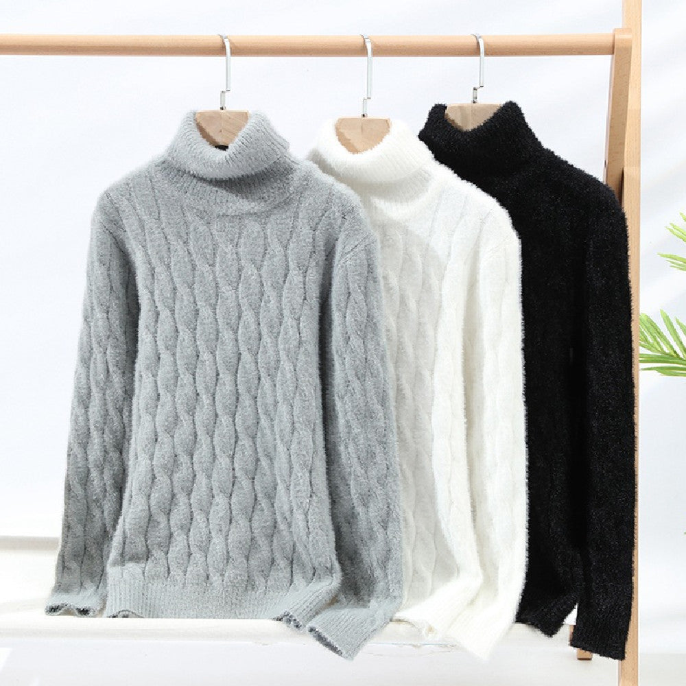Men's Warm Twist Long Sleeve Sweater