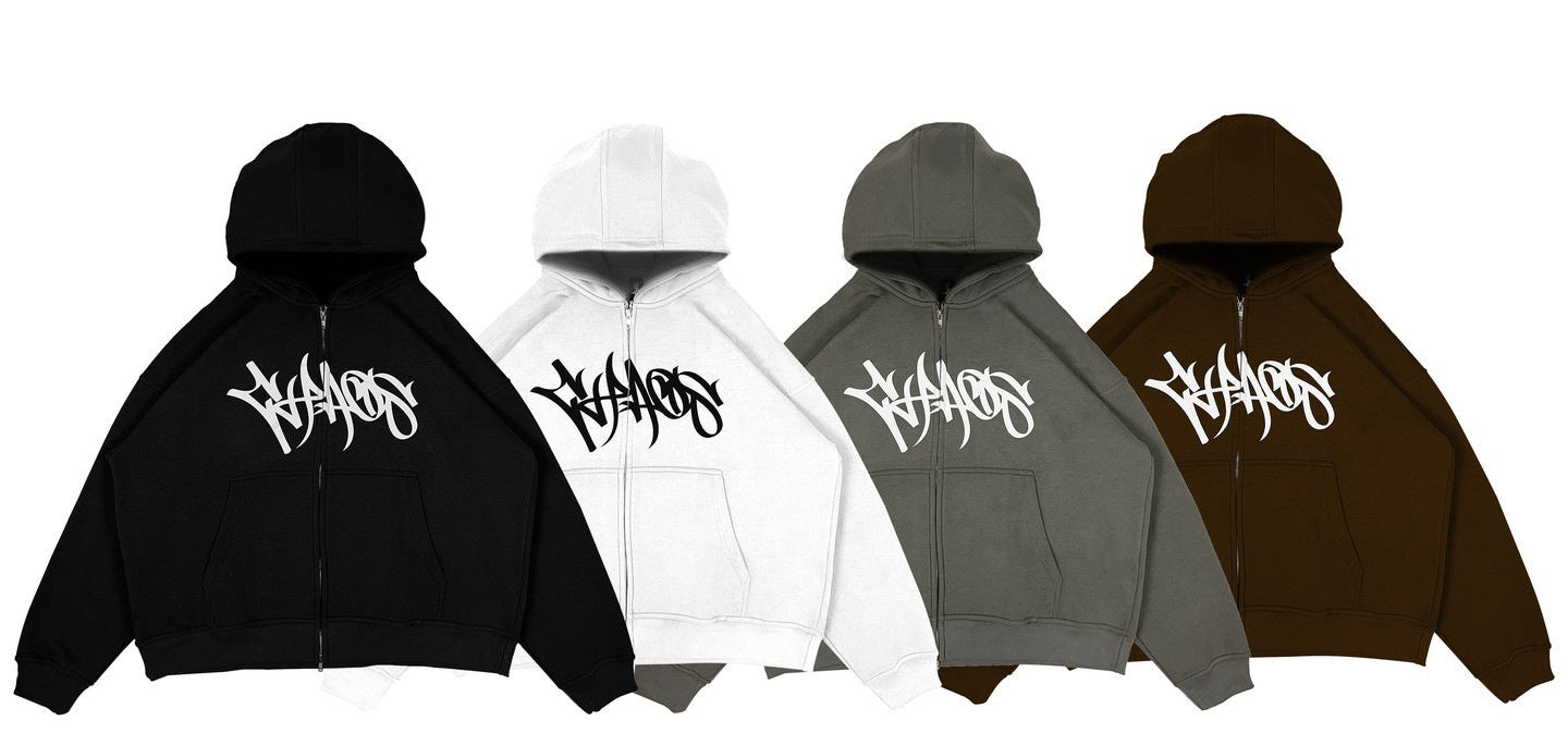 Men's Street Zipper Hooded Sweater