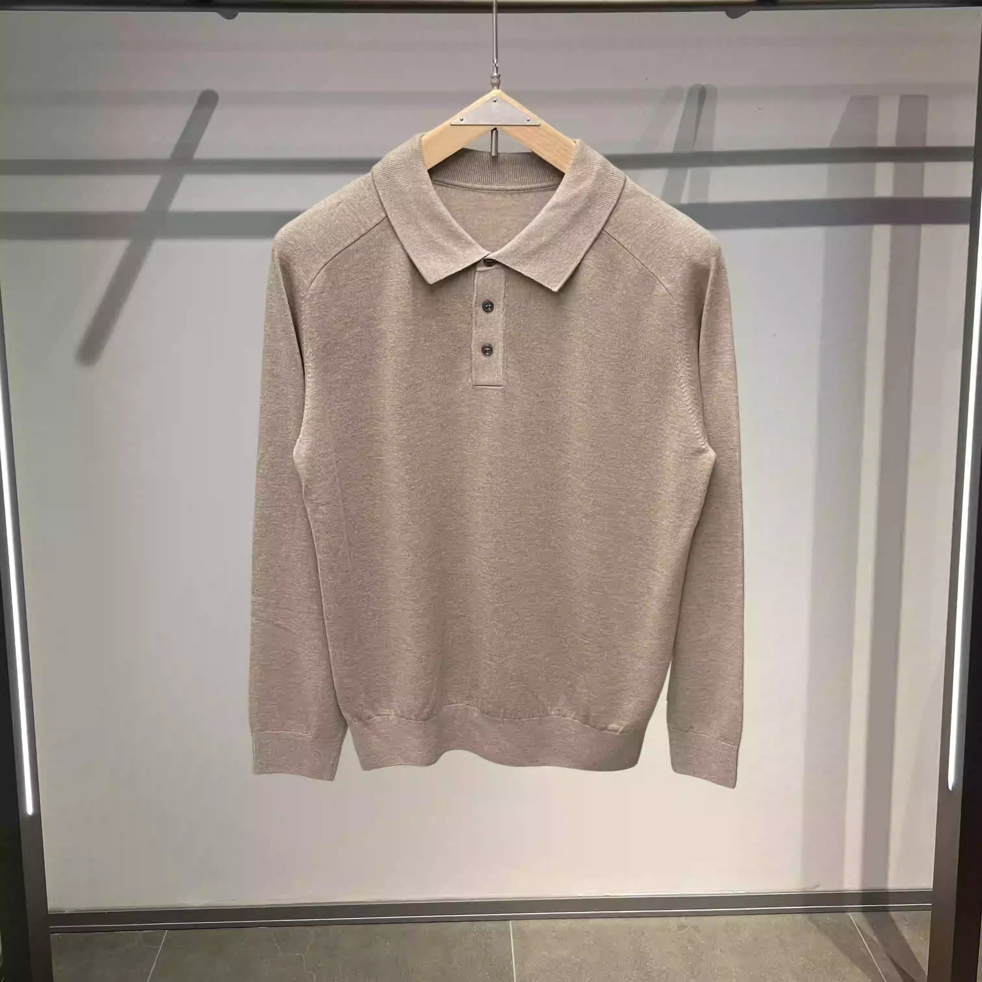 Men's Long-sleeved Lapel Comfortable Sweater