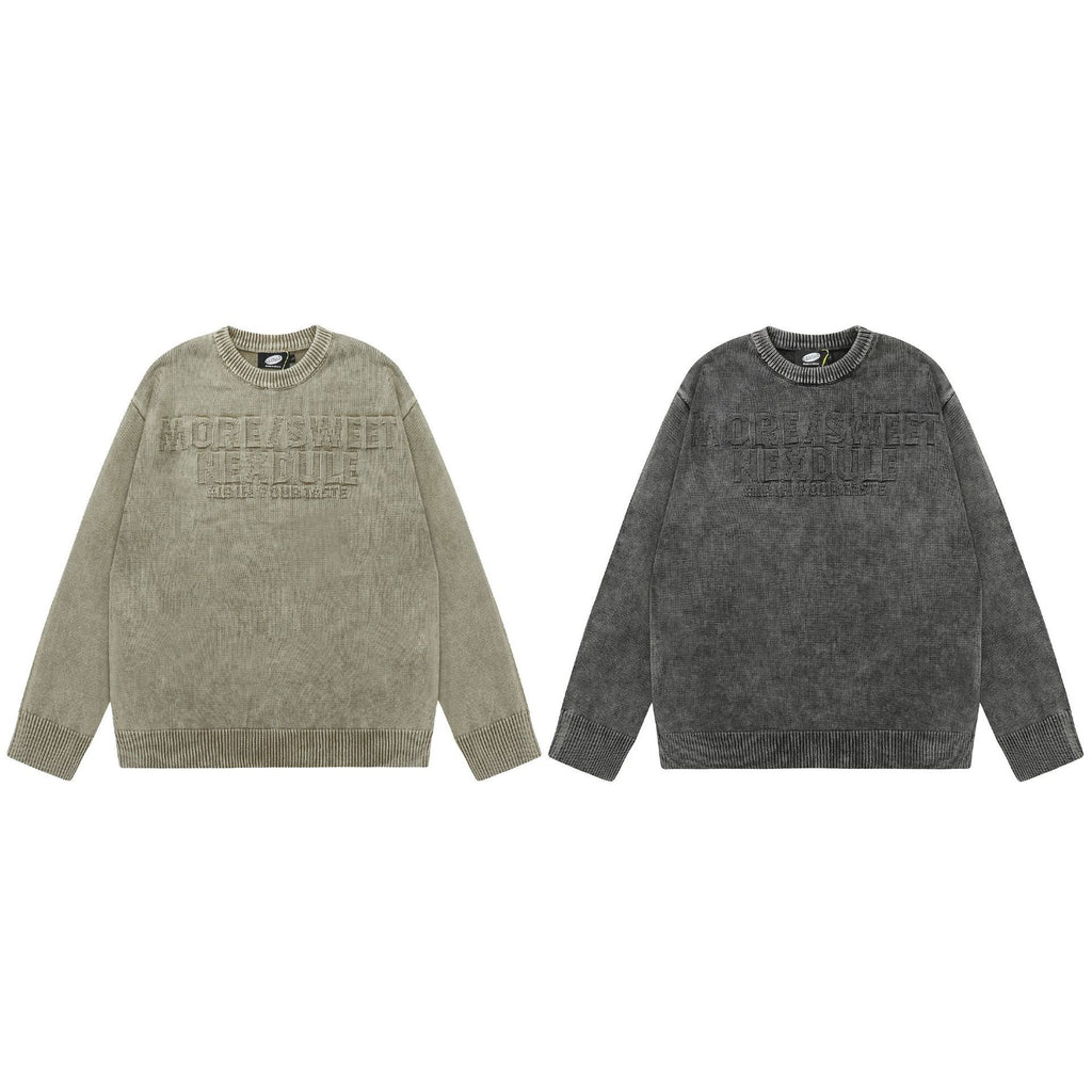 Retro Brocade Thickened Knitting Sweater