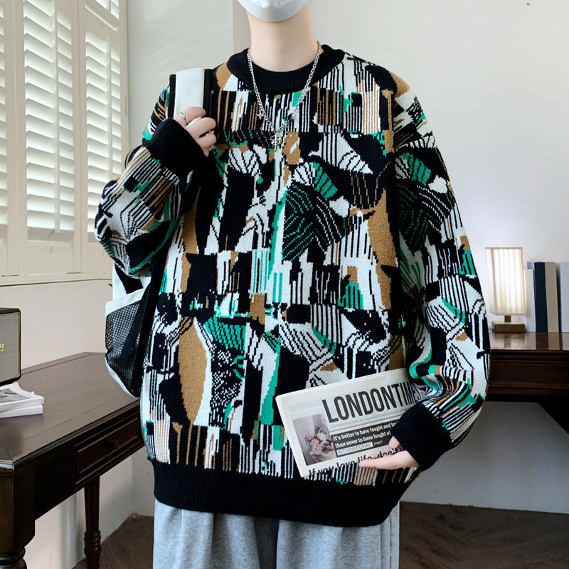 Men's Round Neck Knitted Sweater