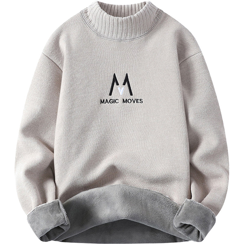 Men's Winter Fleece-lined Thickened sweater