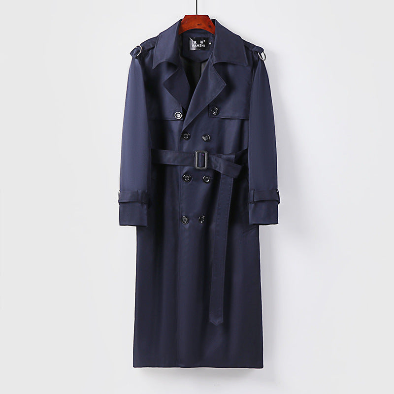 Men's Thickened Plus Size Over-the-knee Trench Coat