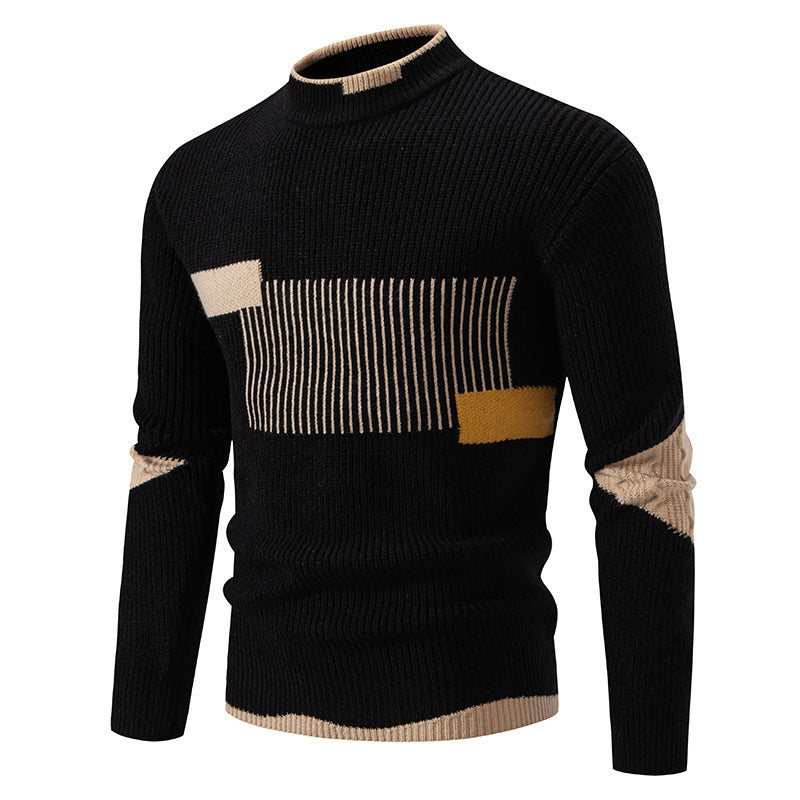 Men's Multicolor Woven Cotton Velvet Sweater
