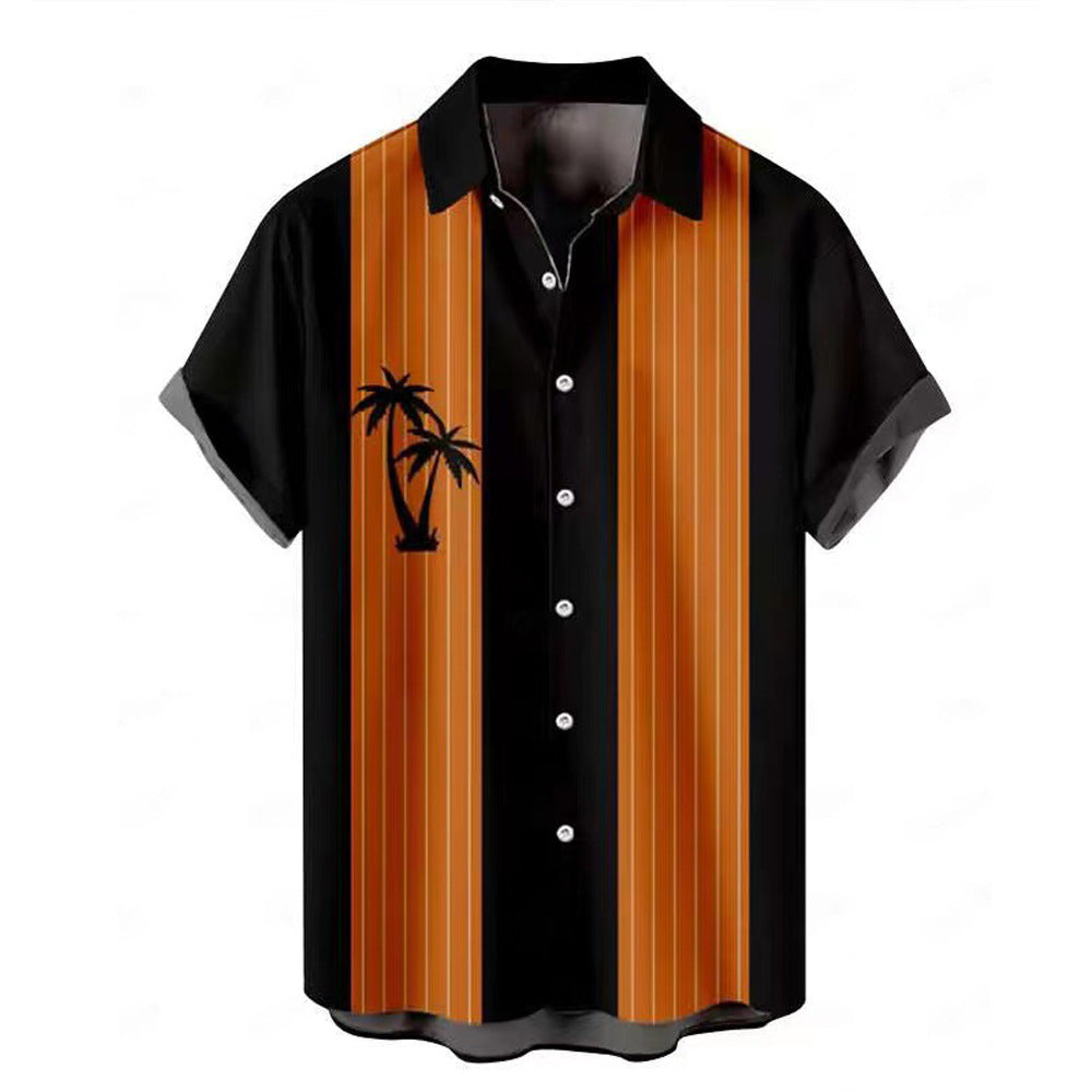 Hawaiian Men's Summer 3D Printed Short-sleeved Shirt