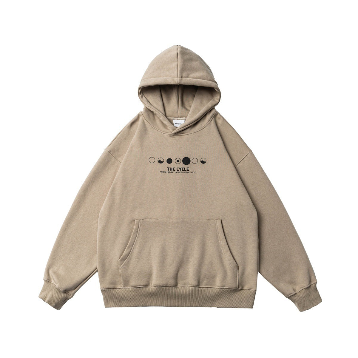 Printed Velvet Padded Hooded Sweatshirt Men