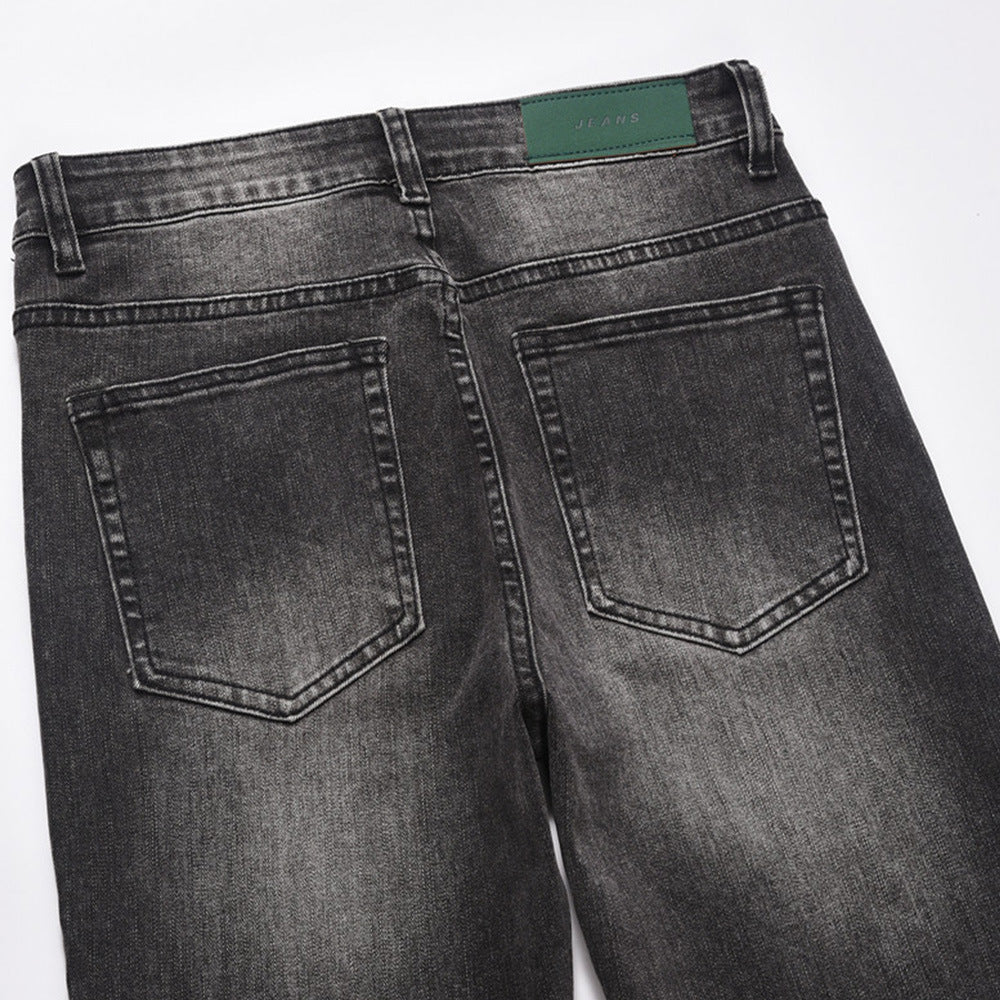 Washed Wear-white Jeans For Men