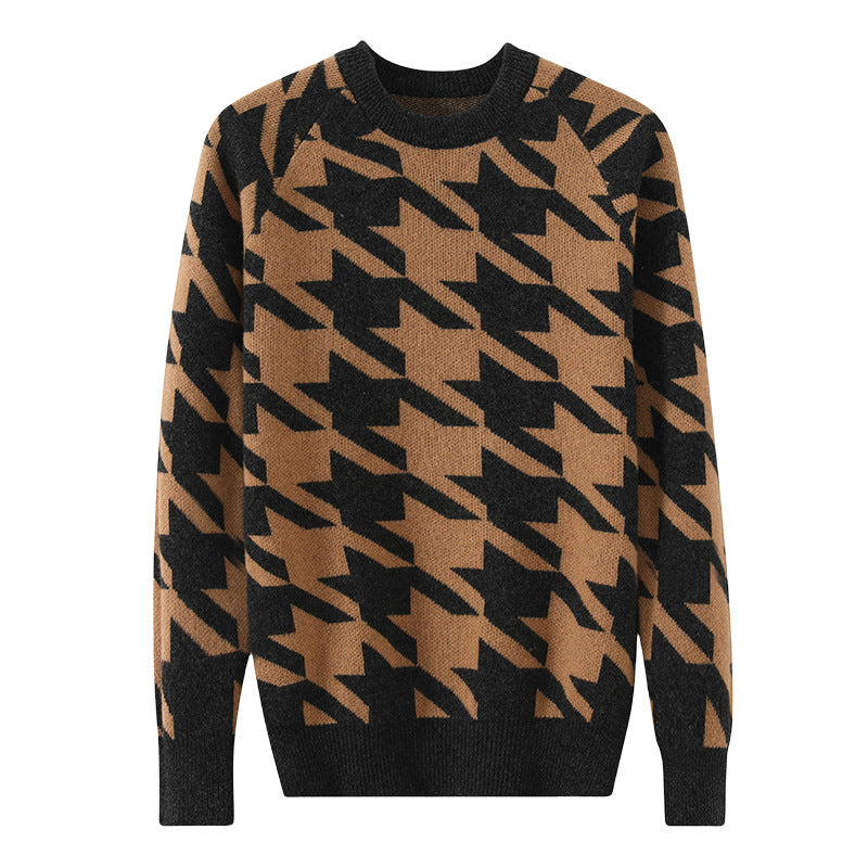 Men's Round Neck Pullover Thickened Sweater