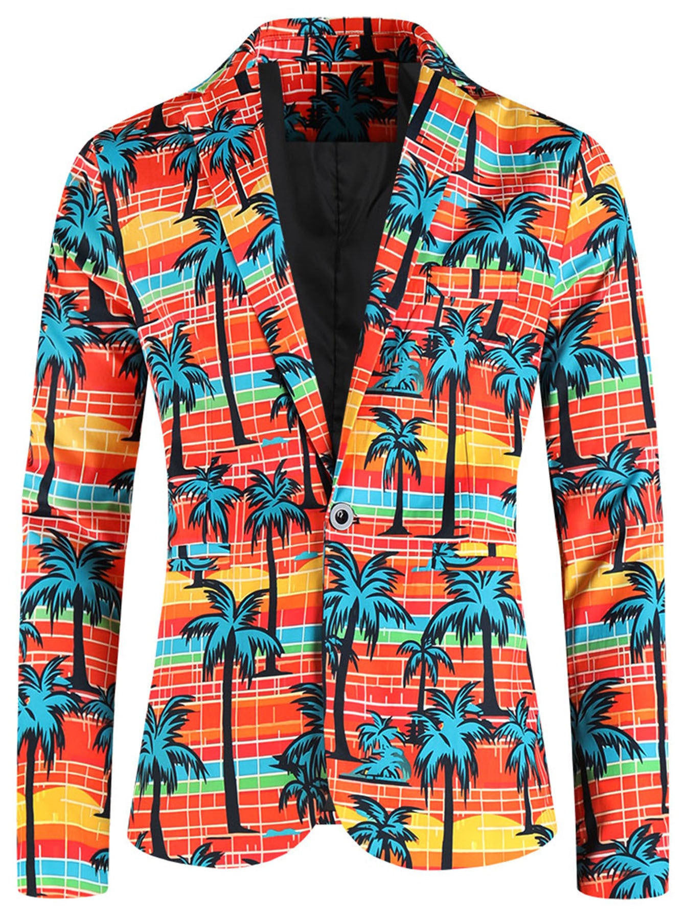 One Button Printing Leisure Suit men