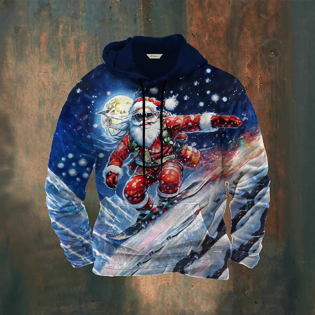 Printed Men's Drawstring Hoodie