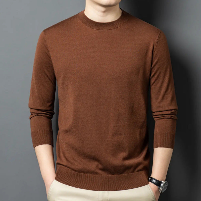 Round Neck Wool Men's Sweater