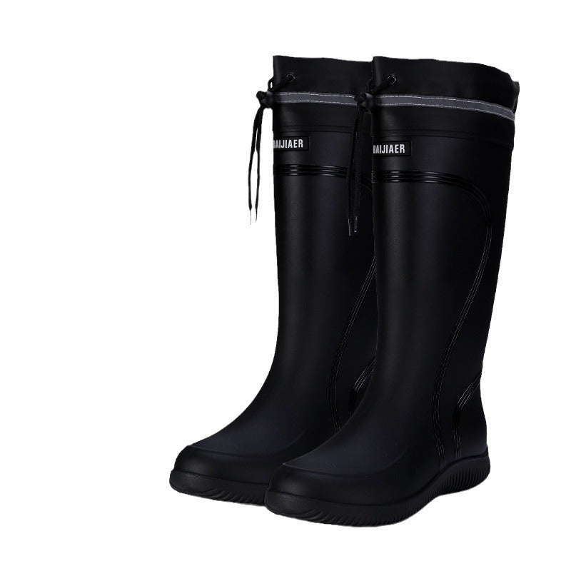Outerwear High Non-slip Drawstring Rain Boots