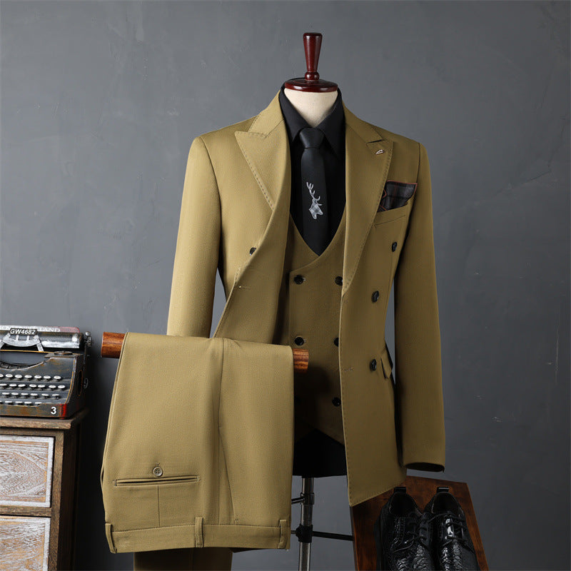 Men's Double Breasted Business Suit