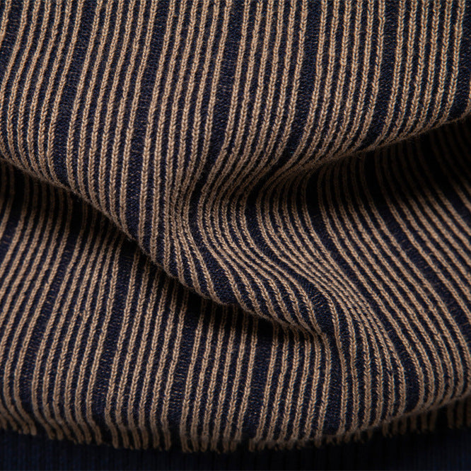 Half Turtleneck Slim Striped Men's Pullovers