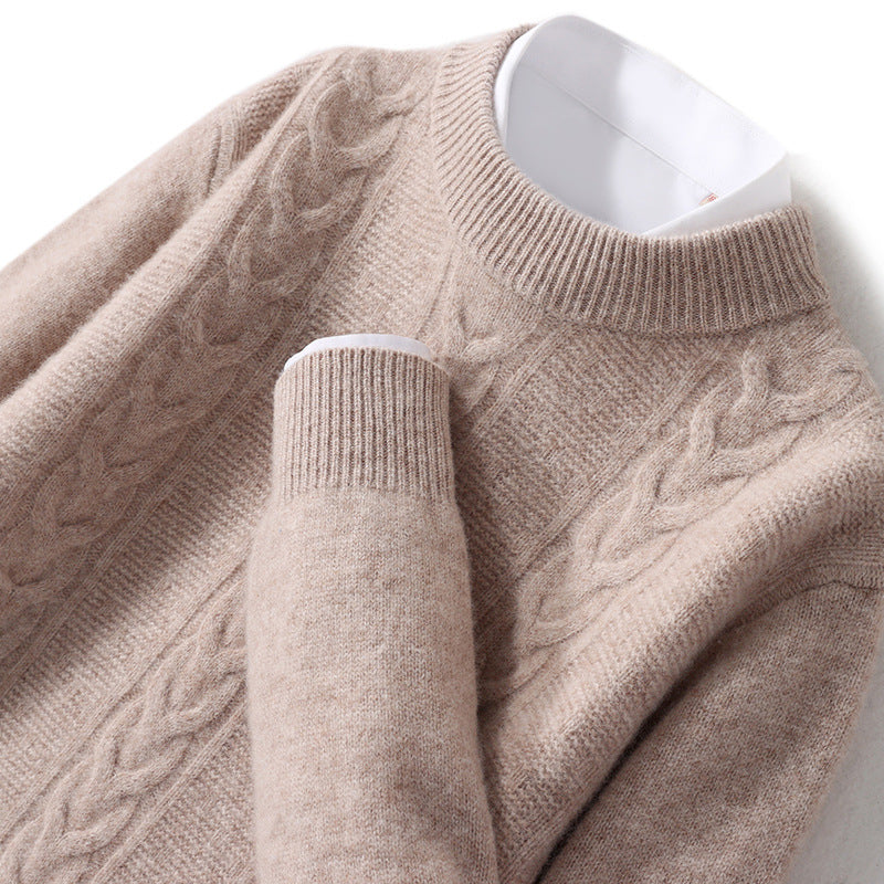 Autumn And Winter Men's Pure Wool Half Turtleneck Thickened Sweater