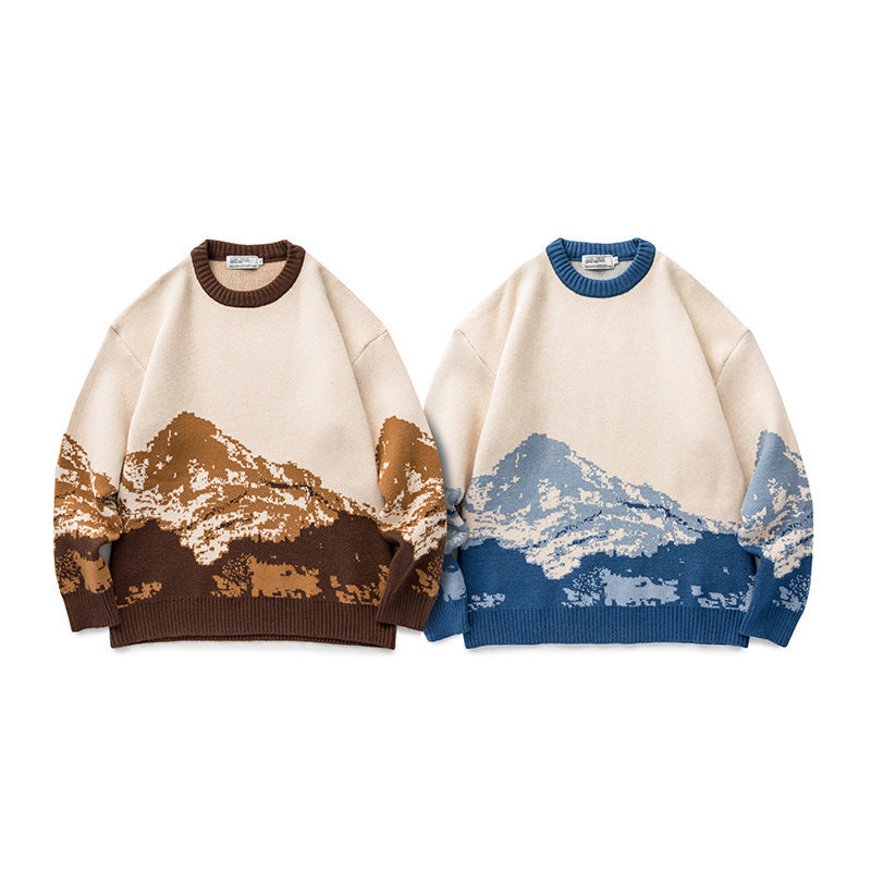 Snow Mountain Gradient Sweater