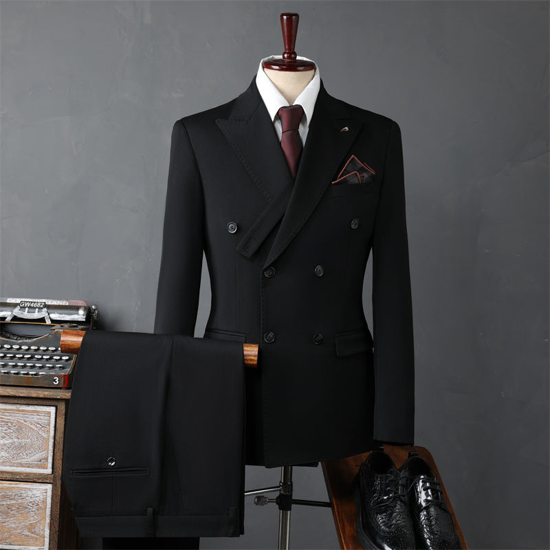 Men's Double Breasted Casual Suit Set