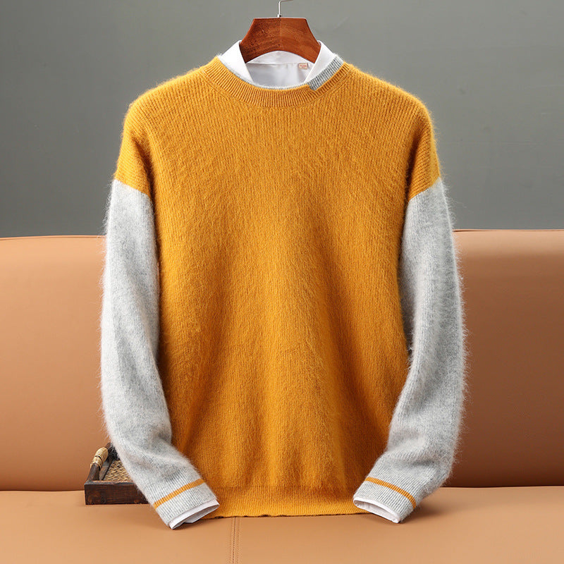 Men's Round Neck Thickened Loose And Warm sweater