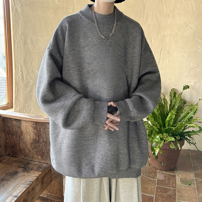 Spring And Autumn Loose And Idle Solid Color Sweater