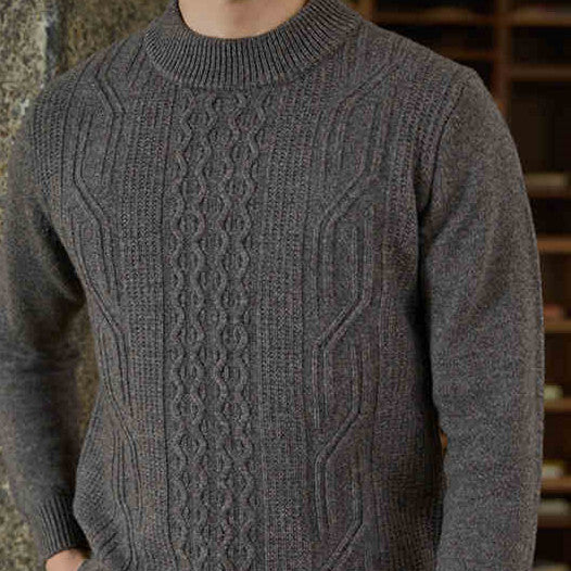 Business Casual Texture Jacquard Sweater