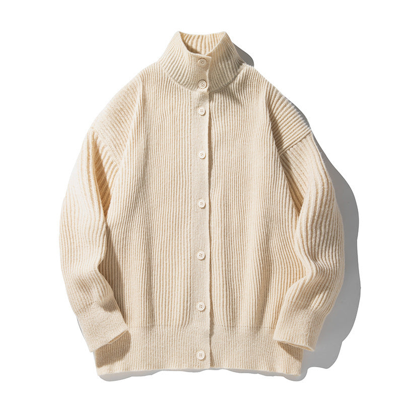 Japanese-style Retro Turtleneck Cardigan Sweater