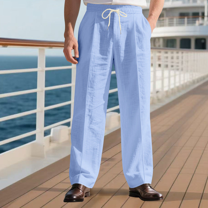 Loose Breathable Linen Leisure Men's Beach Pants